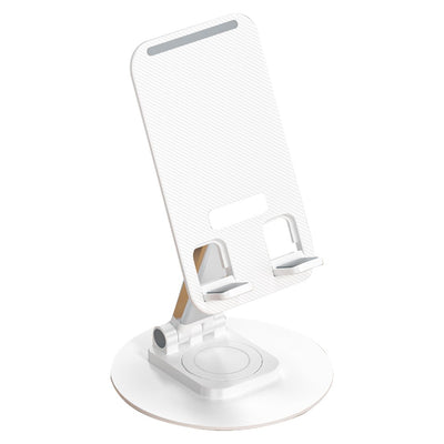 Drehbarer Universal-Tischhalter für Telefon und Tablet - Weiß