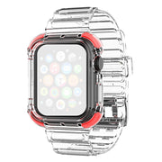 Apple Watch Series 6 / 5 40mm Farbiger Rand Klar Stil Uhrenarmband - Rot