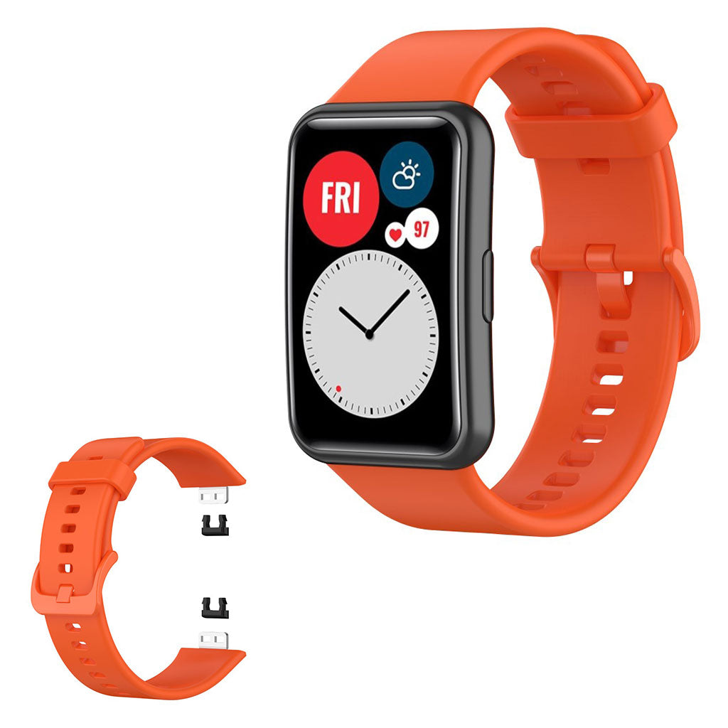 Huawei Watch Fit Silikon Uhrenarmband - Orange