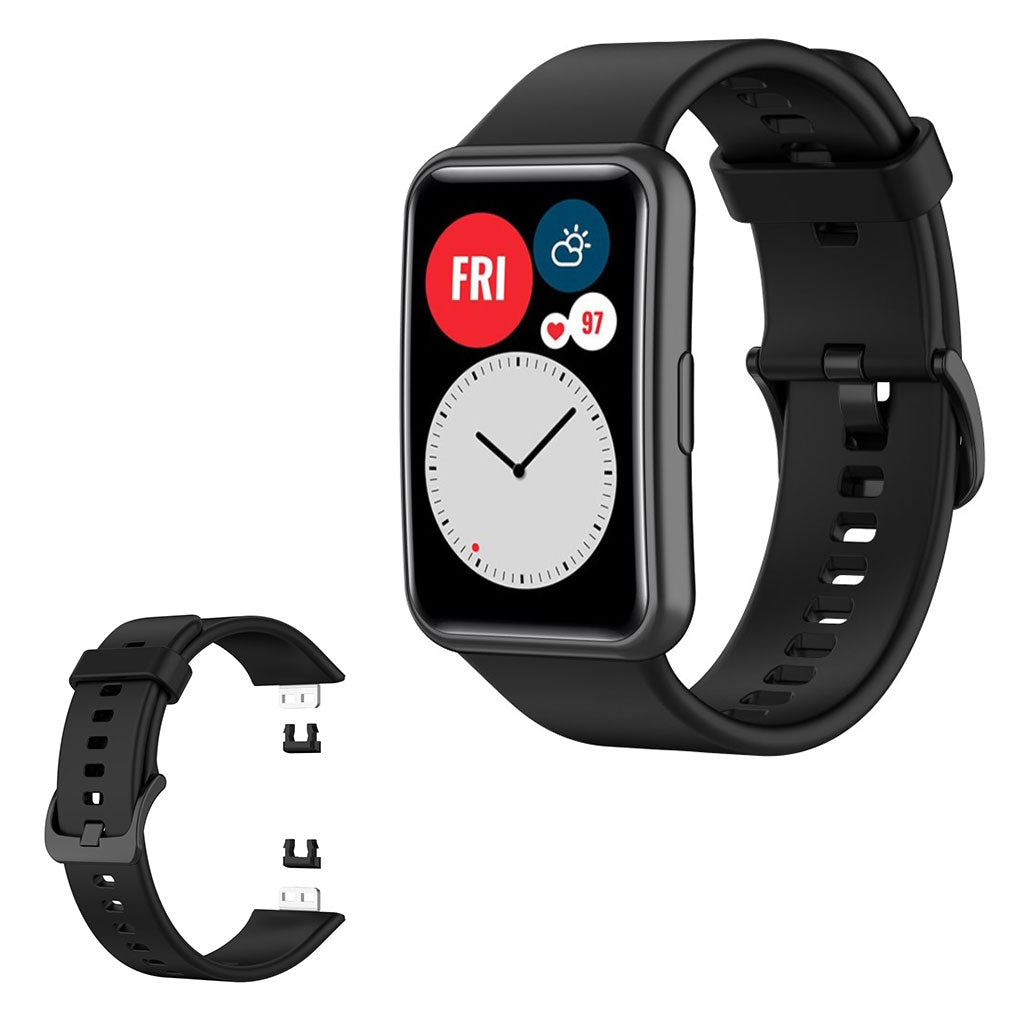 Huawei Watch Fit Silikon Uhrenarmband - Schwarz